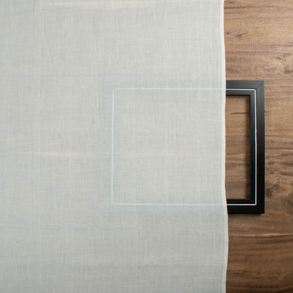 White Cotton 54 GSM Handwoven Cambric Fabric - Bleached White & Dyeable