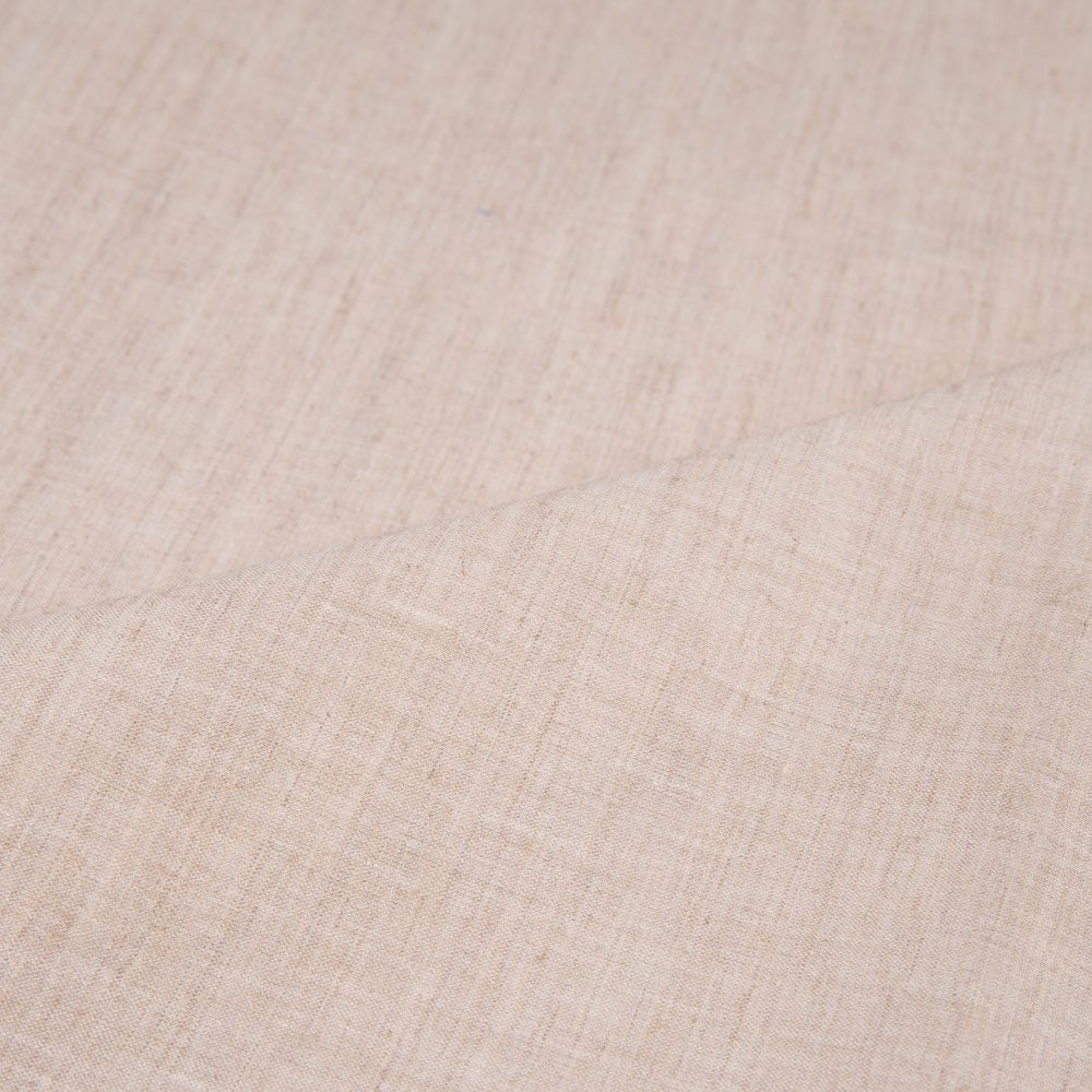 Plain Natural Tussar Silk Cotton Blend 97 GSM Handwoven Fabric