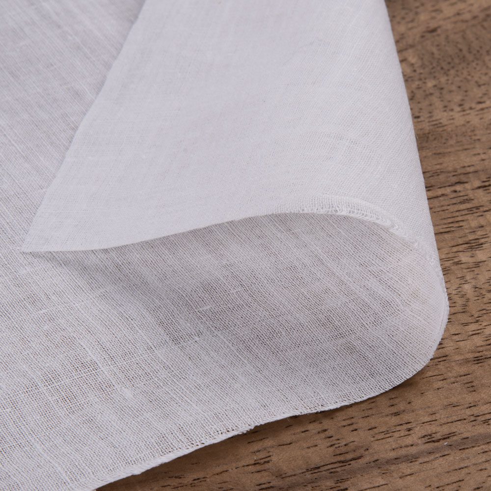 White Khadi Handspun & Handwoven Pure Khadi 65 GSM Fabric - Bleached & Dyeable