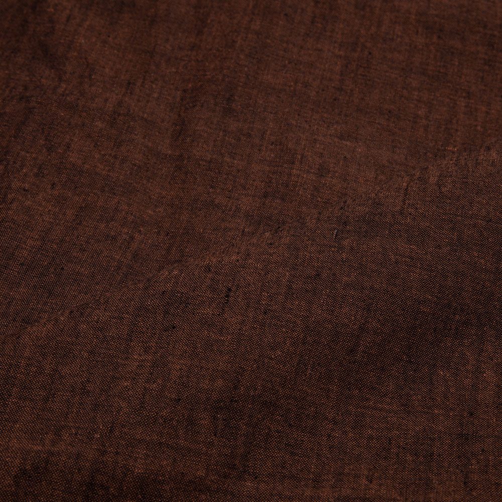 CROSS COLOUR BROWN PURE COTTON 95 GSM HANDWOVEN FABRIC
