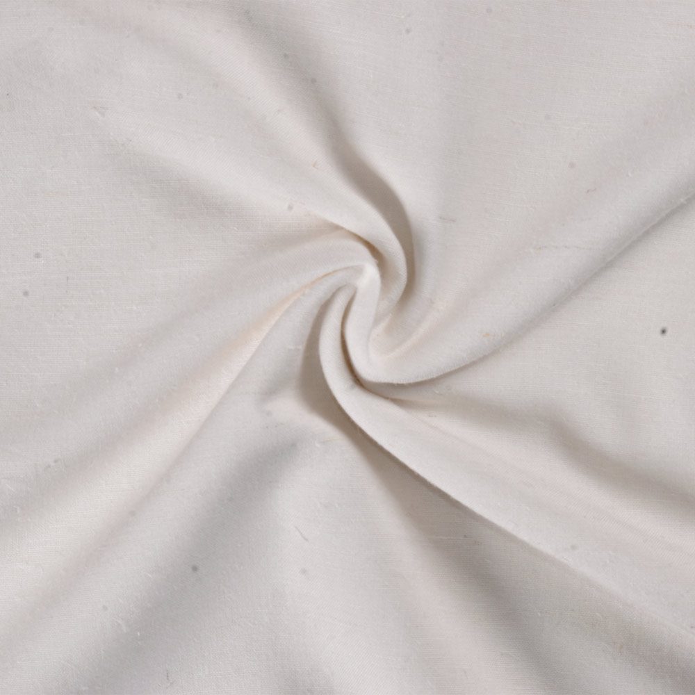 Plain White Hemp Bamboo & Cotton 115 GSM Handwoven Fabric