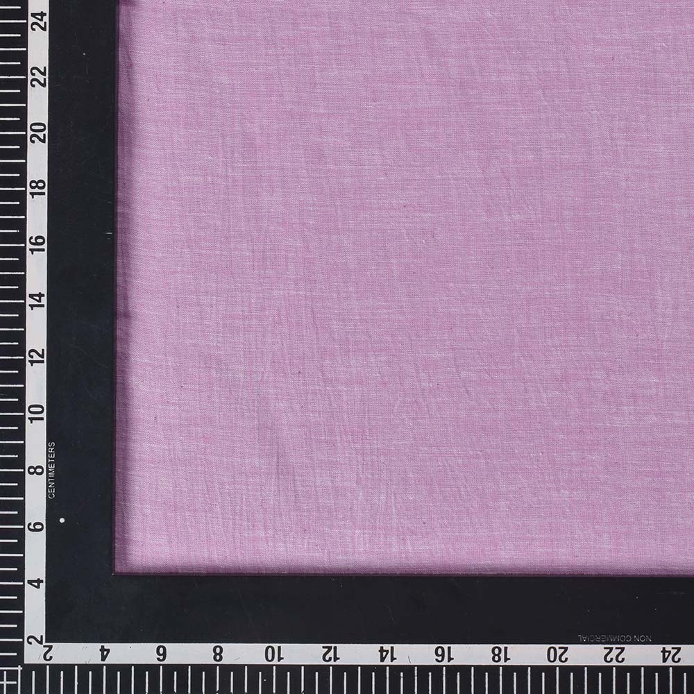 Chambray Pink Khadi Cotton 75 GSM Handwoven Fabric