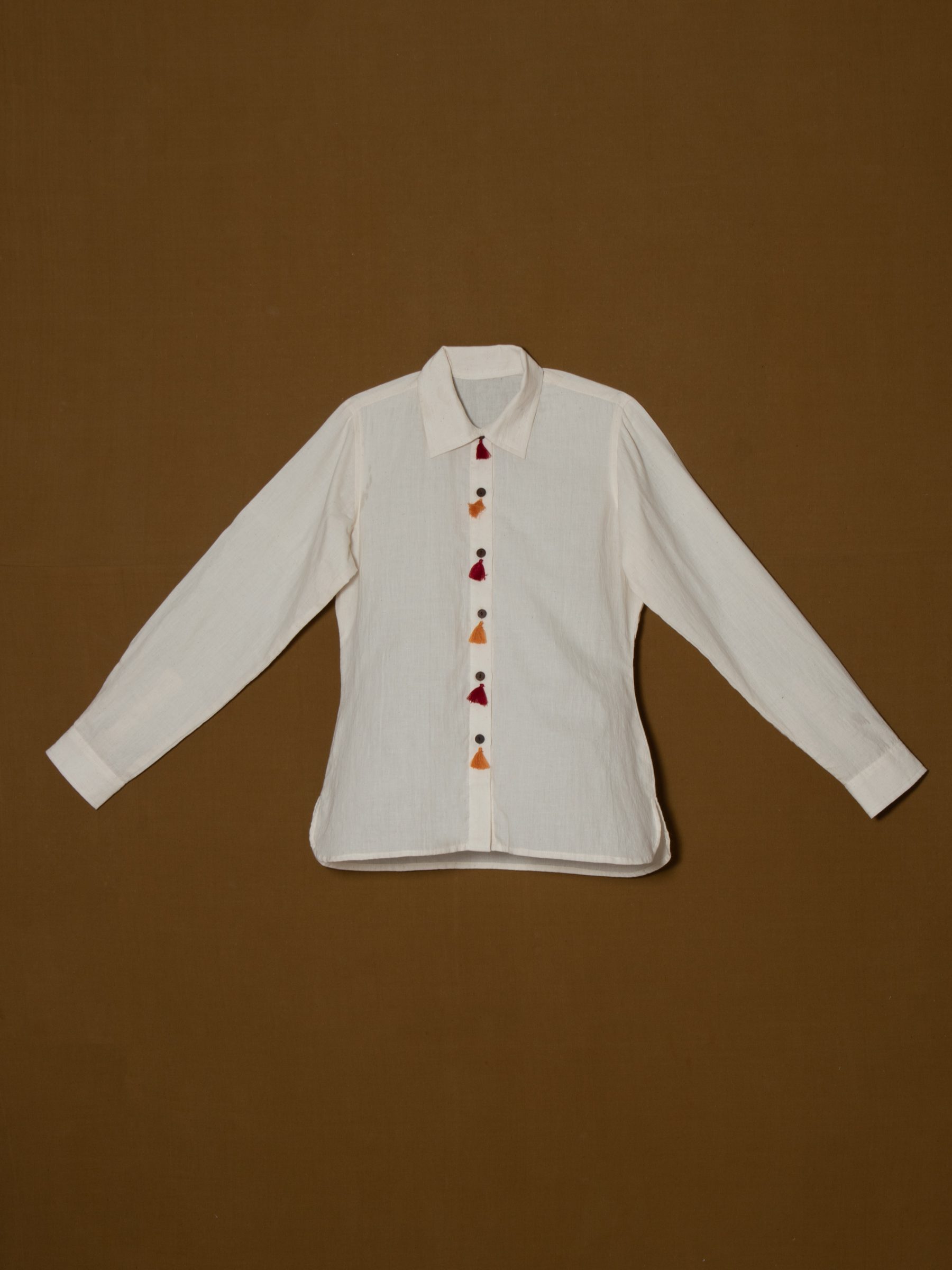 Multicoloured Tassel Embellished Shirt