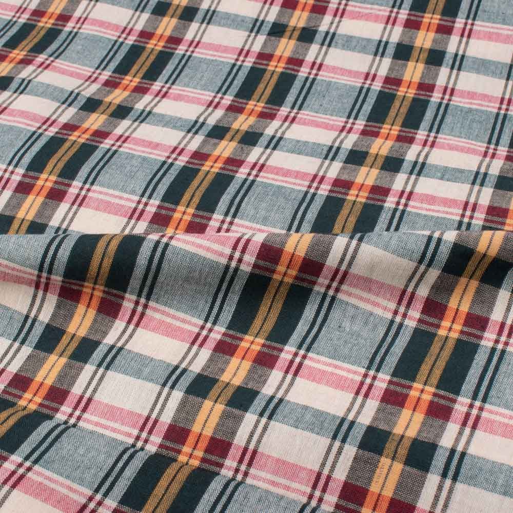 Check Multicolor Pure Cotton 100 GSM Handwoven Fabric 617