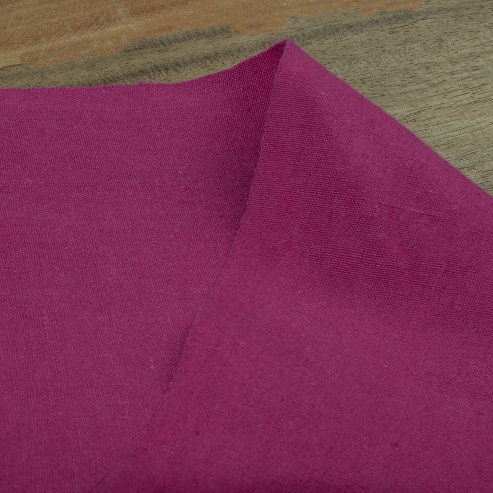 Plain Magenta Khadi Cotton 159 GSM Handwoven Fabric