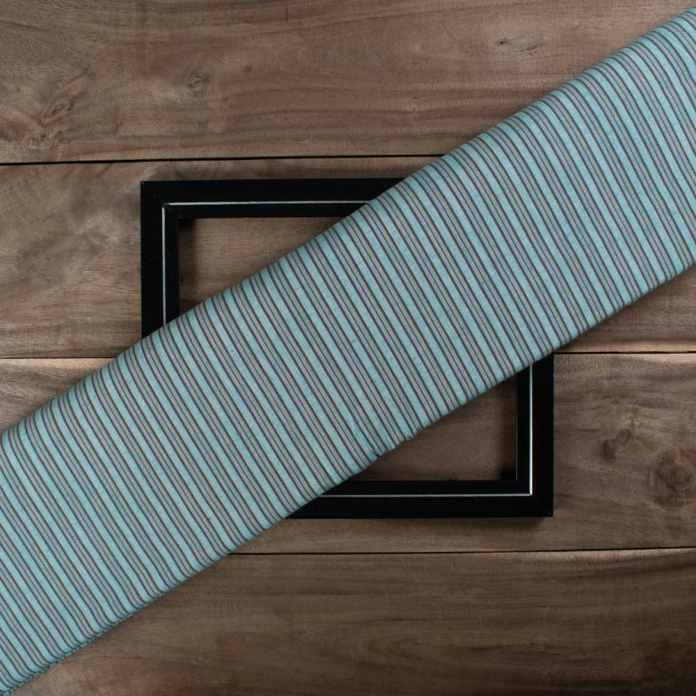 Multicolor Stripe Pure Cotton 100 GSM Handwoven Fabric 441