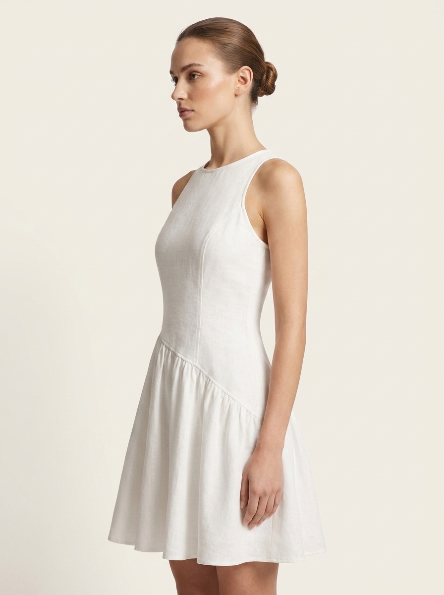 Tipsy Topsy Gathered Asymmetric Dress