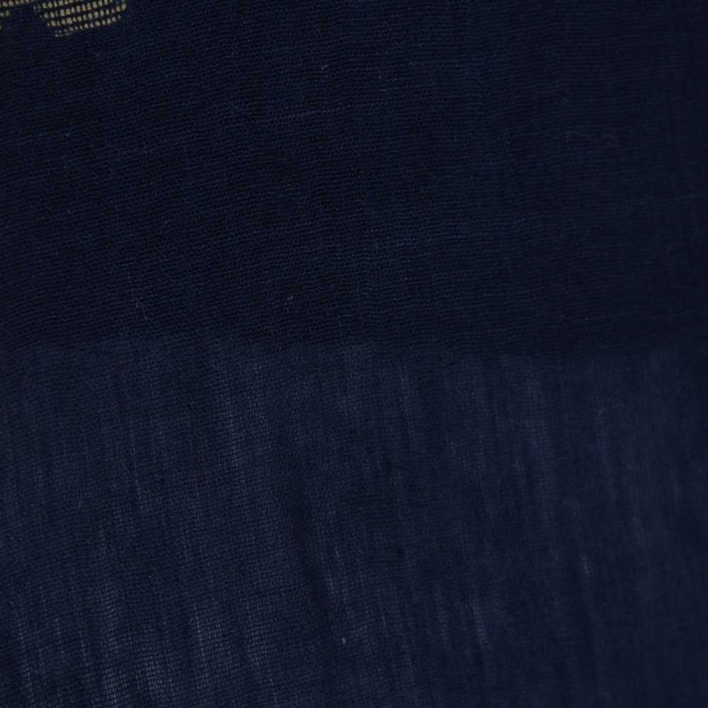 GEOMETRIC MIDNIGHT BLUE JAMDANI PURE COTTON 55 GSM FABRIC