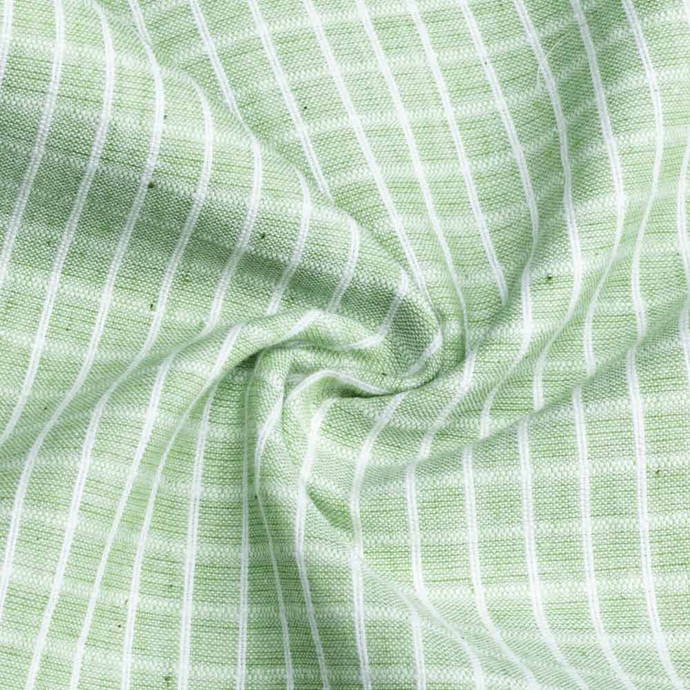 Check Green Pure Cotton 70 GSM Handwoven Fabric