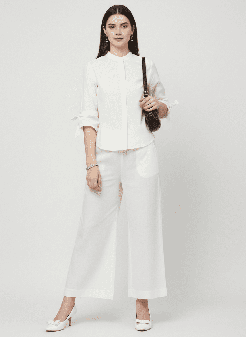 Flared Pants & Shirt Co-ord Set