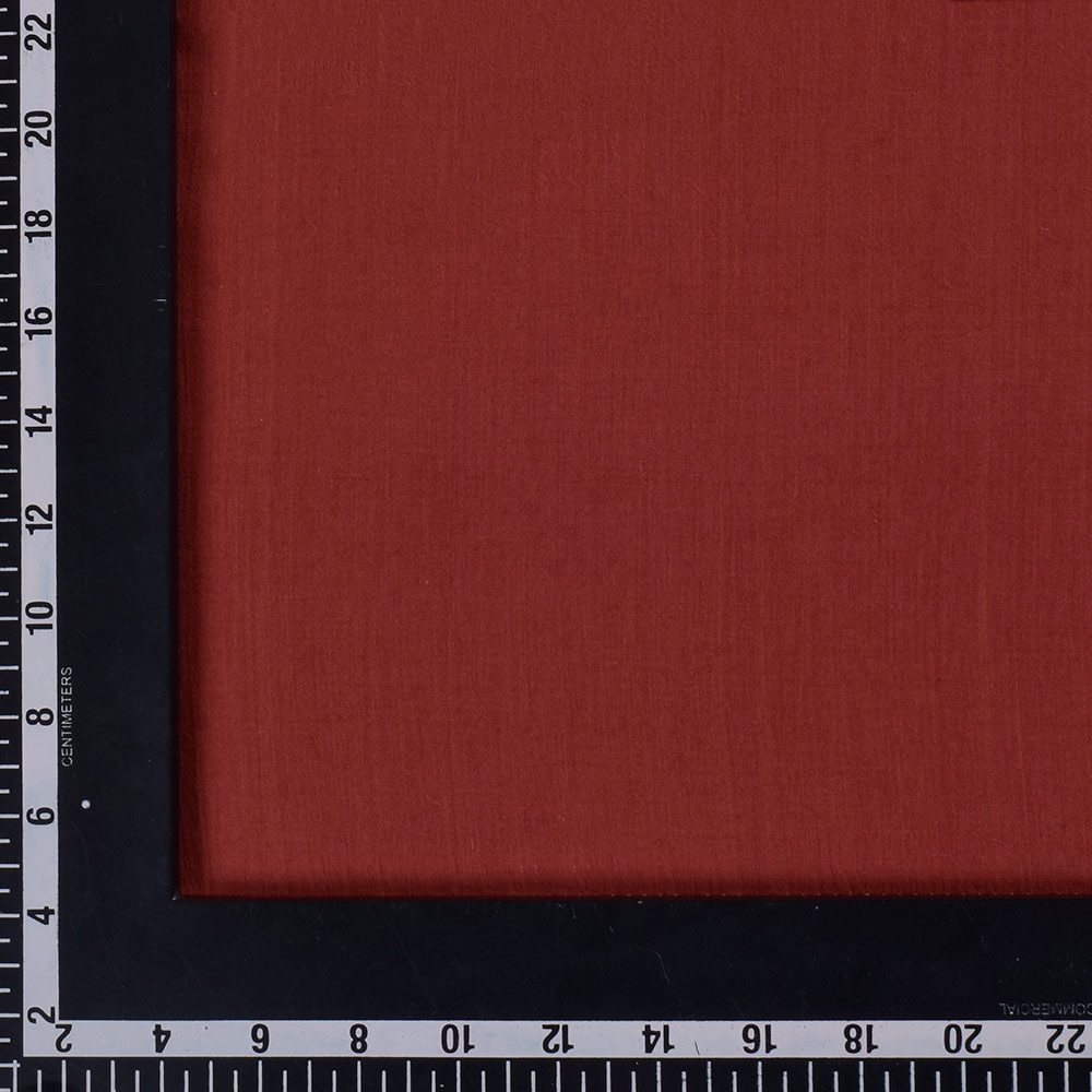 PLAIN RUST BROWN PURE COTTON 57 GSM HANDWOVEN FABRIC