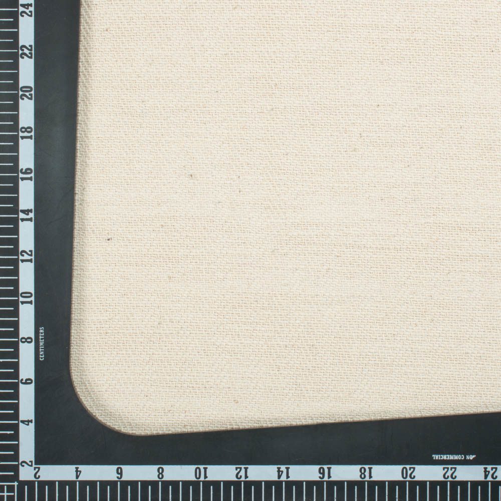 Herringbone Cream 280 GSM Khadi Cotton Handwoven Fabric