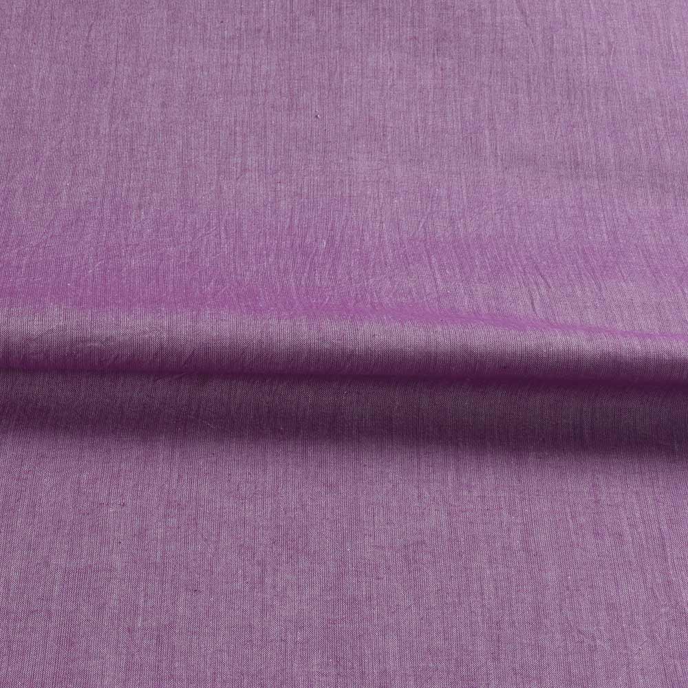 PLAIN PURPLE PURE COTTON 74 GSM HANDWOVEN FABRIC
