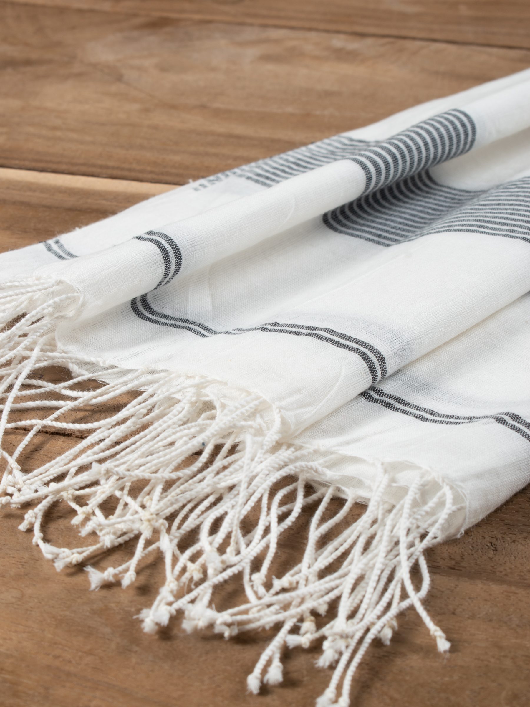 Handwoven White Scarf