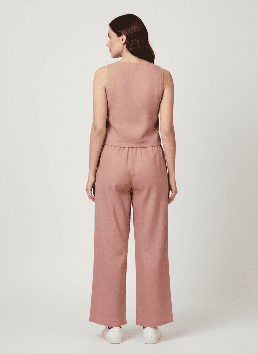 Tie Up Top & Full Pants Co-ord Set
