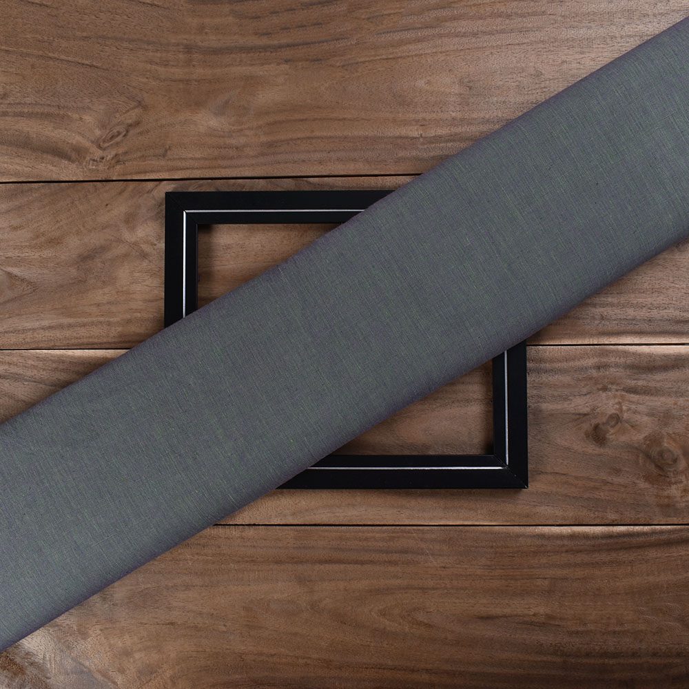 Chambray Grey Pure Cotton 95 GSM Handwoven Fabric