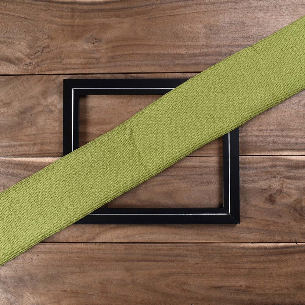 Green Honeycomb Weave Pure Cotton 122 GSM Handwoven Fabric