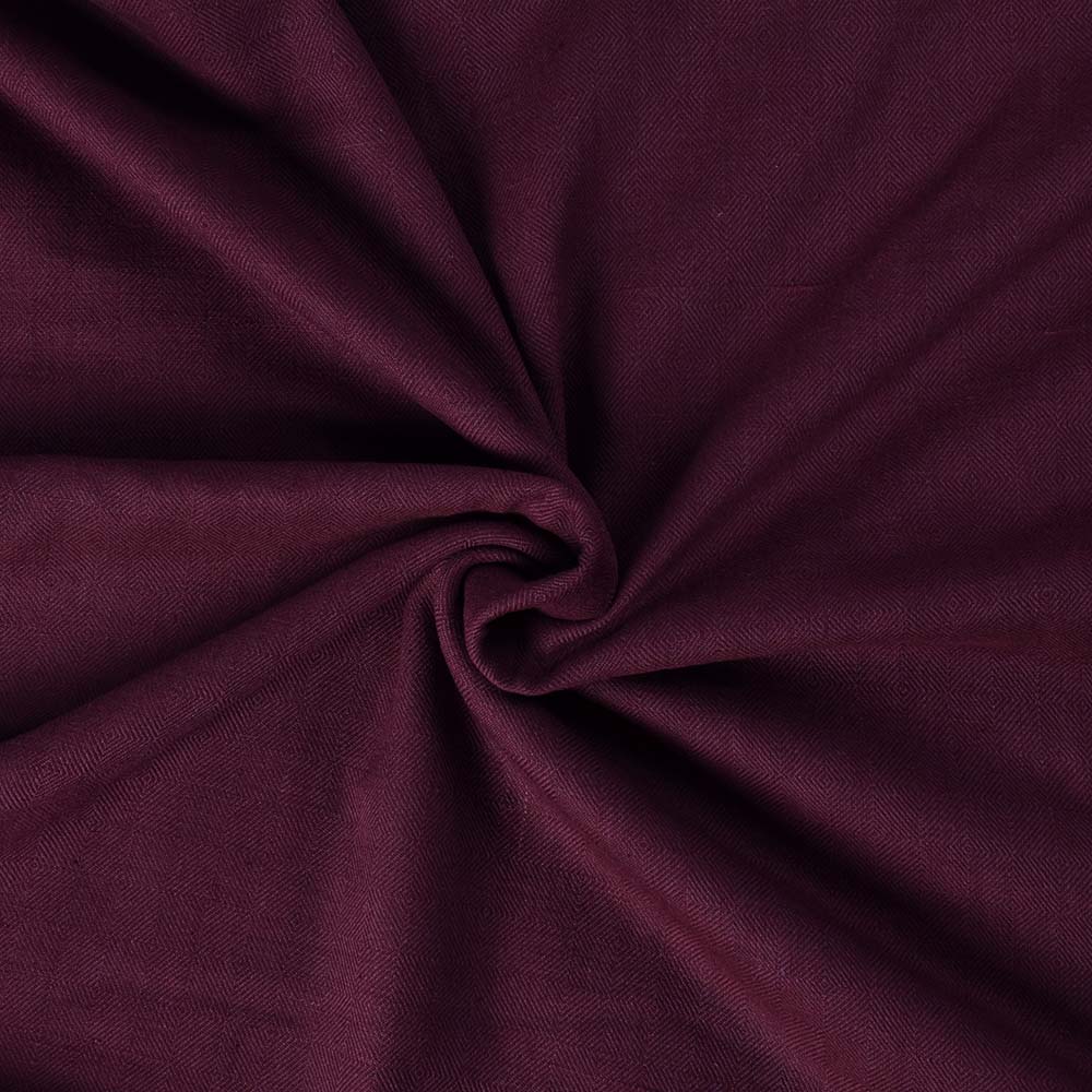 Maroon Diamond Twill Khadi Cotton 130 GSM Fabric