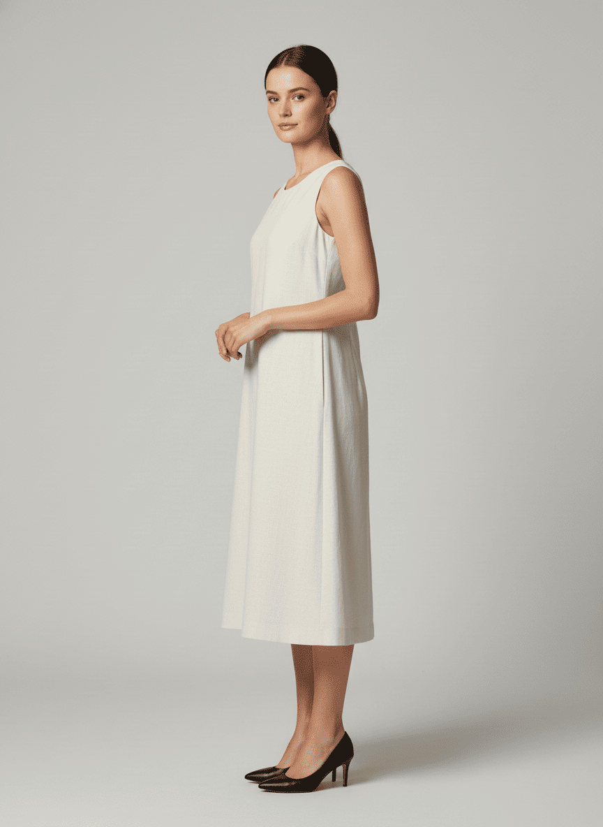 Fishtail Dress With Halter Neckline