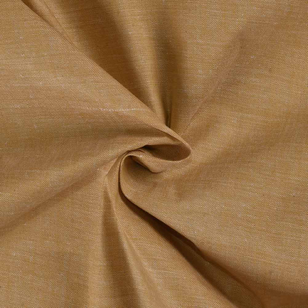 Chambray Brown Khadi Cotton 92 GSM Handwoven Fabric