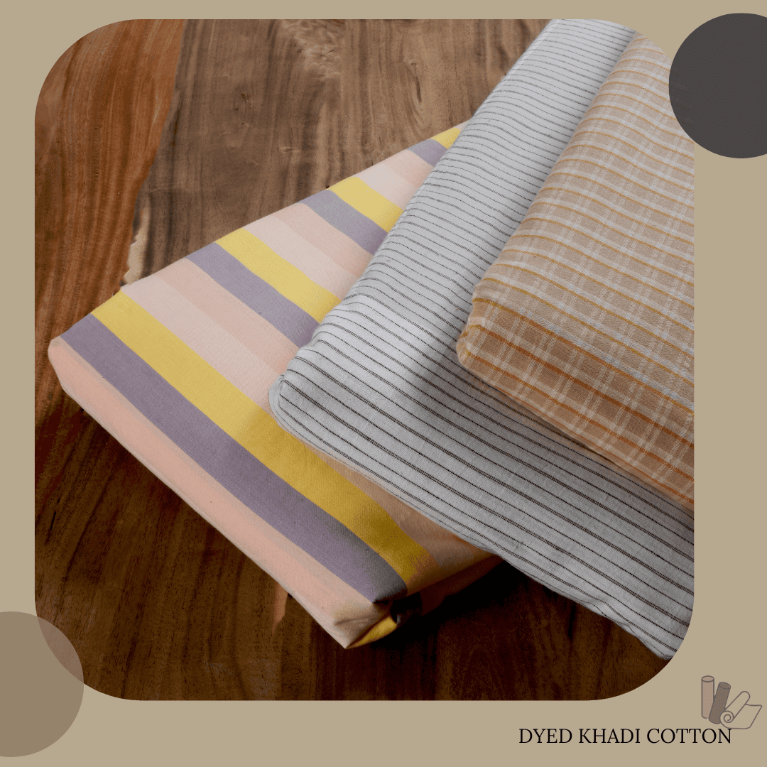 Dyed Khadi Cotton Fabric