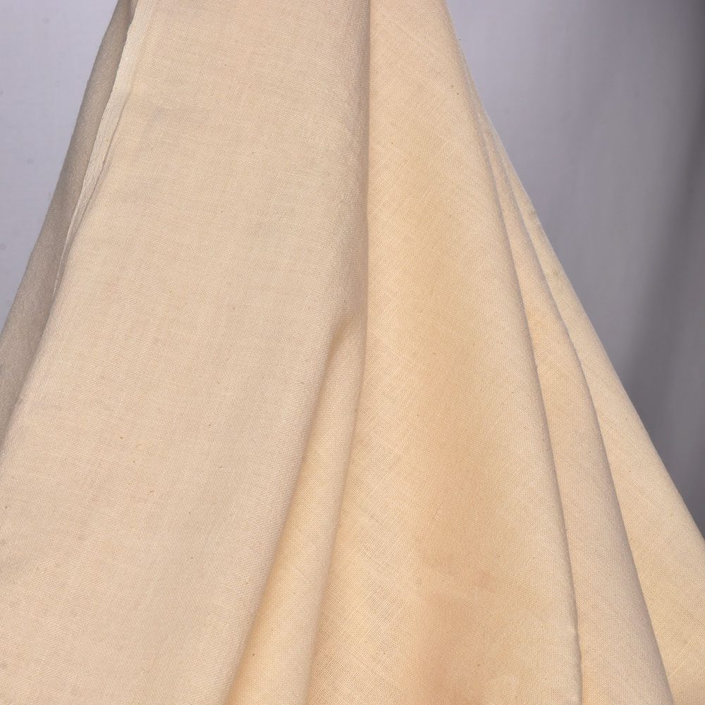Plain Cream Pure Khadi 142 GSM Handwoven Fabric