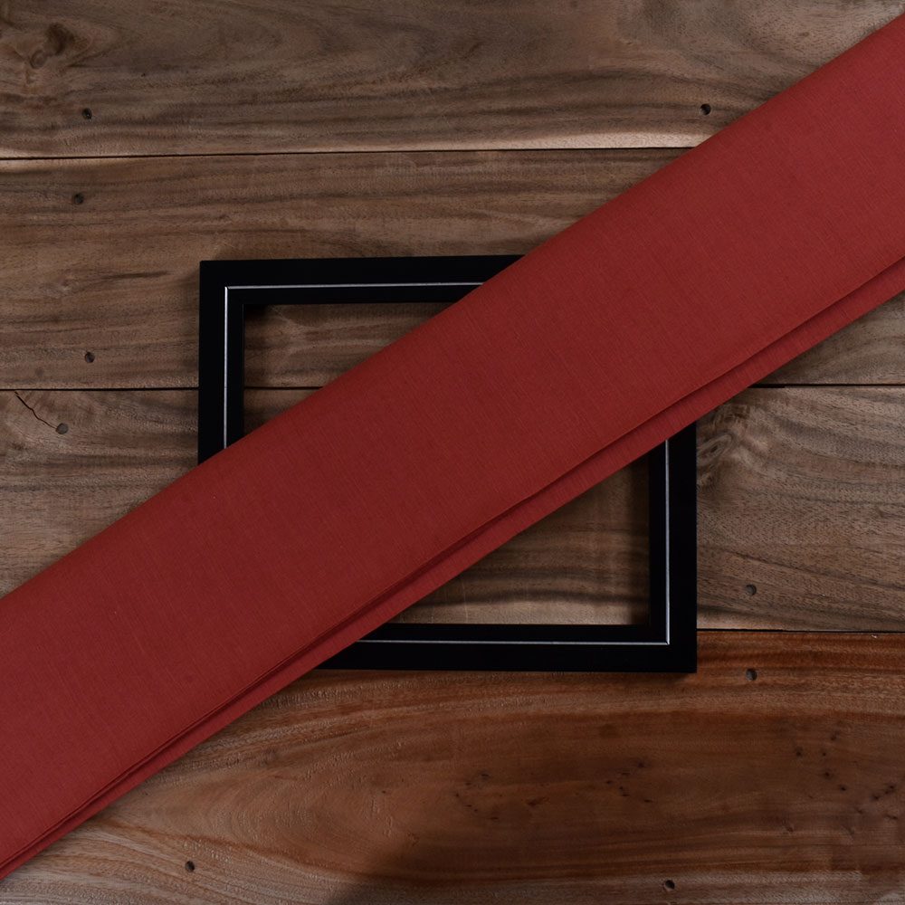 Plain Rust Brown Pure Cotton 57 GSM Handwoven Fabric