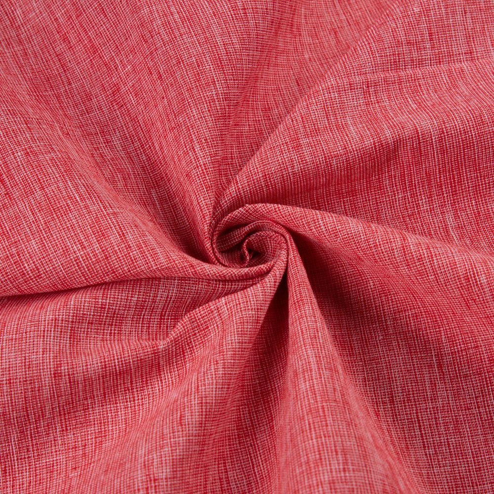 Chambray Red Pure Cotton 105 GSM Handwoven Fabric