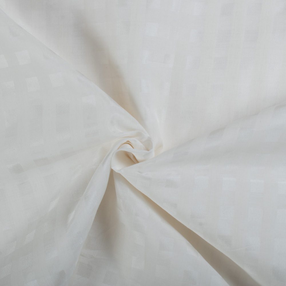 PLAIN NATURAL MULBERRY SILK & COTTON BLEND 65 GSM HANDWOVEN FABRIC