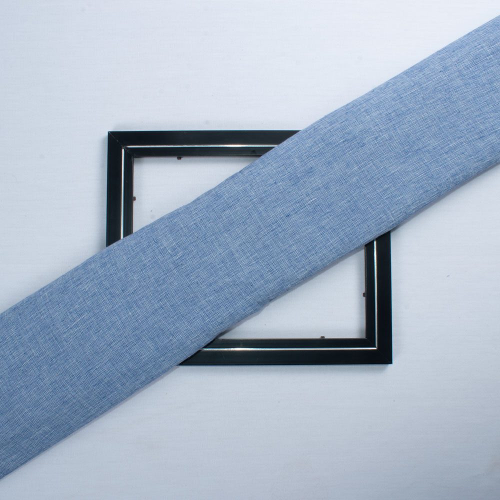 Chambray Blue Pure Cotton 115 GSM Handwoven Fabric