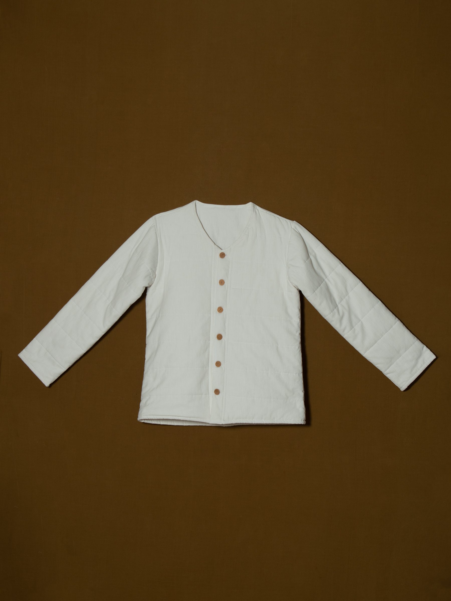 Structured V-Cardigan with Batting
