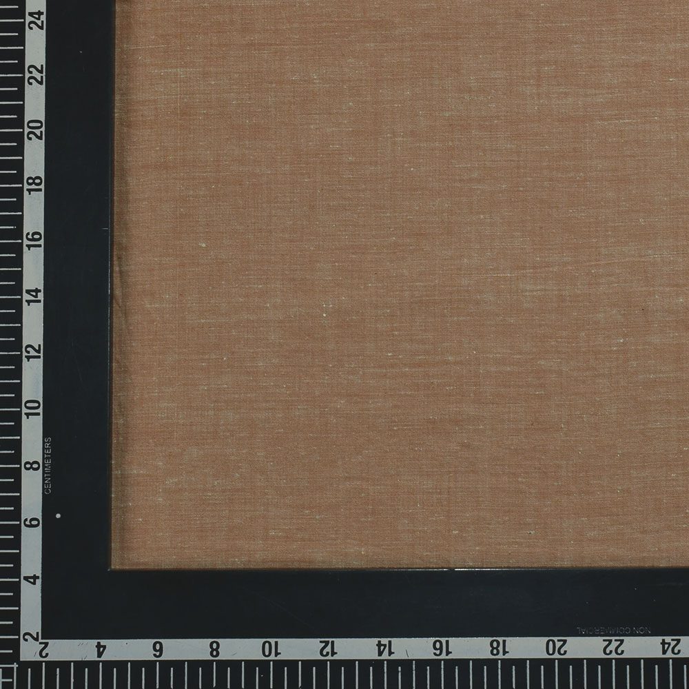 Chambray Light Brown Khadi Cotton 62 GSM Handwoven Fabric