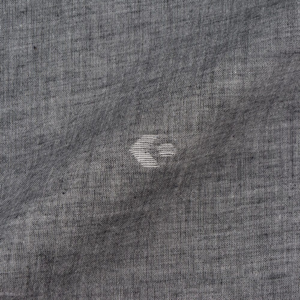 GEOMETRIC GREY JAMDANI PURE HANDWOVEN COTTON 55 GSM FABRIC