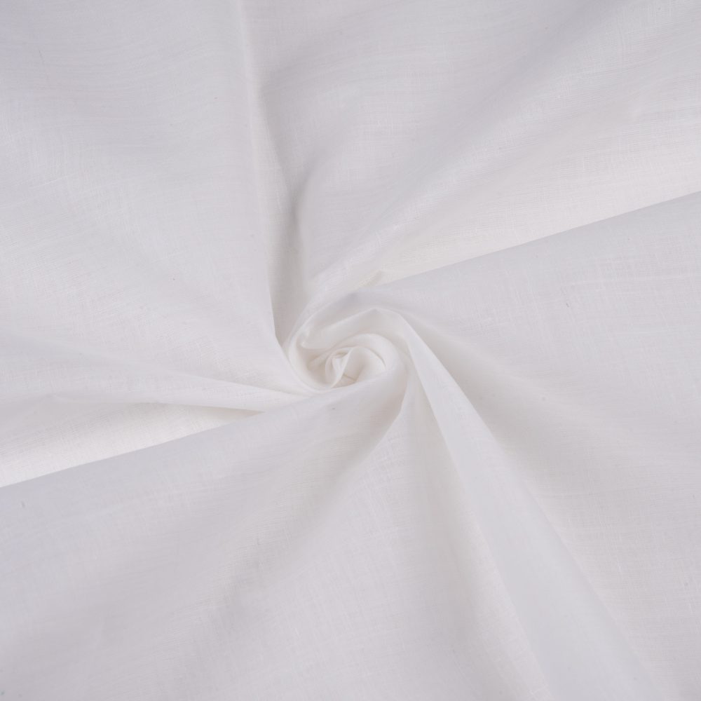 White Khadi Organdy Handspun & Handwoven Pure Khadi 46 GSM Fabric - Bleached & Dyeable