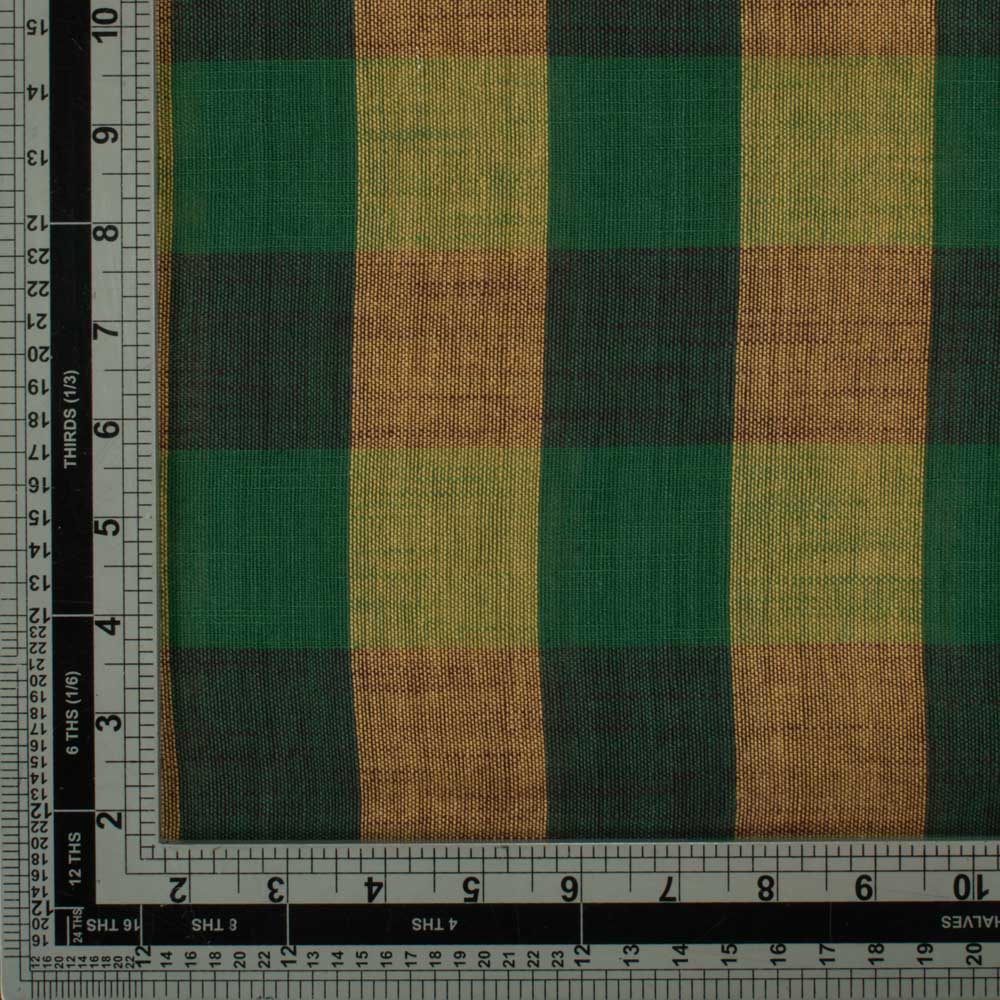 Check Multicolor Pure Khadi Handwoven Fabric