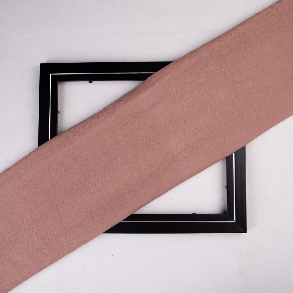 Plain Light Brown Natural Catechu Dyed 115 GSM Handwoven Cotton Fabric