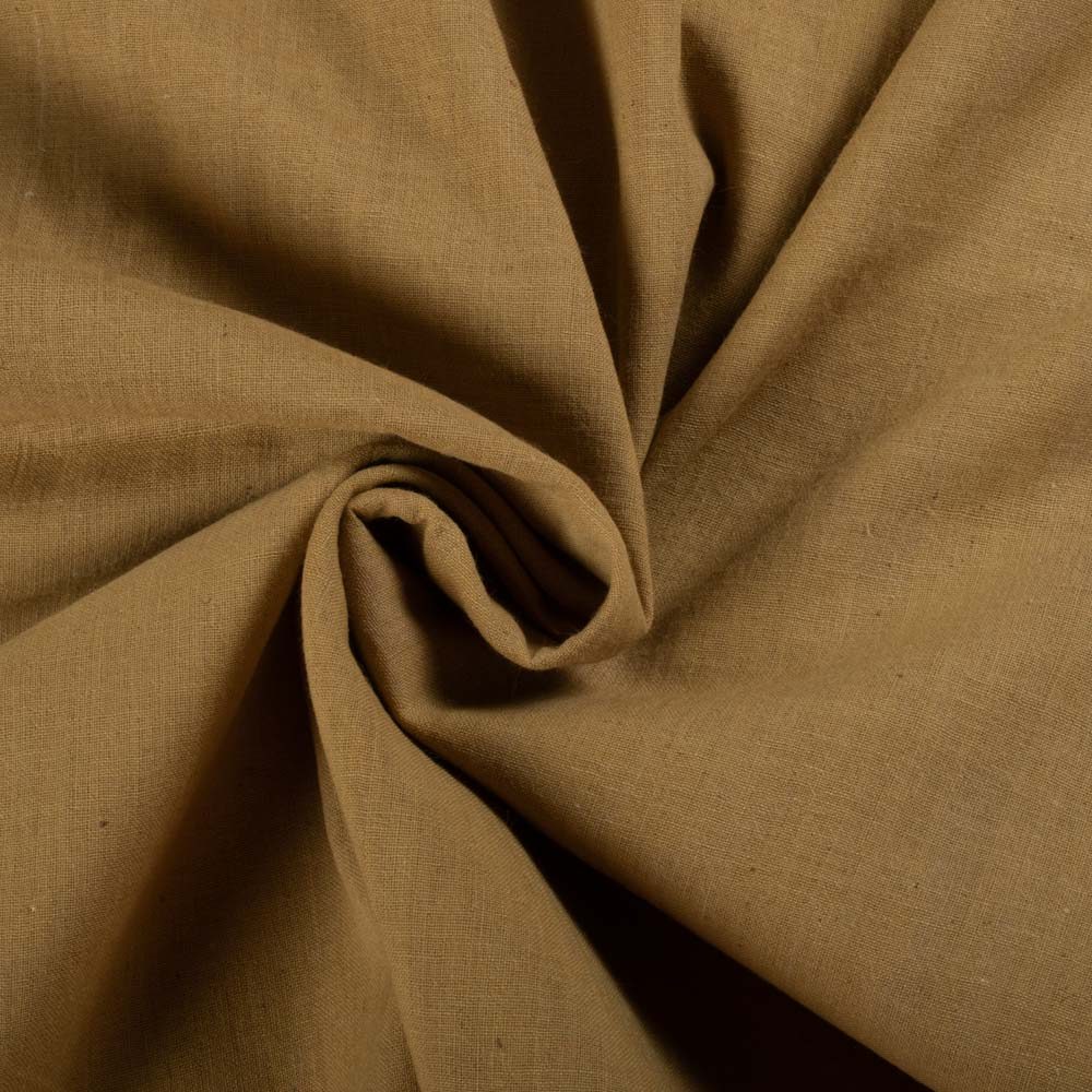 CHAMBRAY YELLOW KHADI COTTON 62 GSM HANDWOVEN FABRIC B18