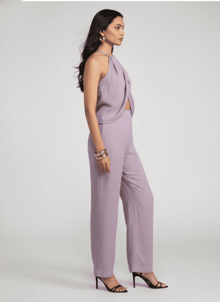 Halter Neck Draped Co-Ord Set
