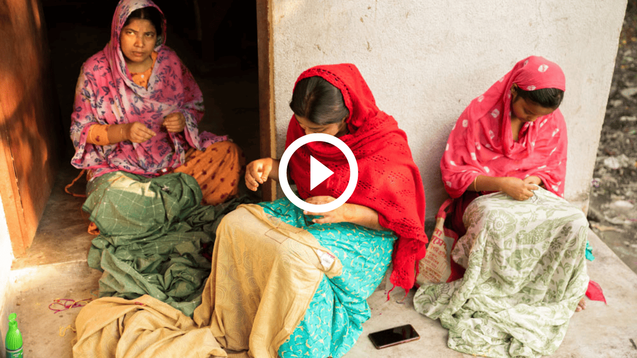 Kantha Embroidery Process