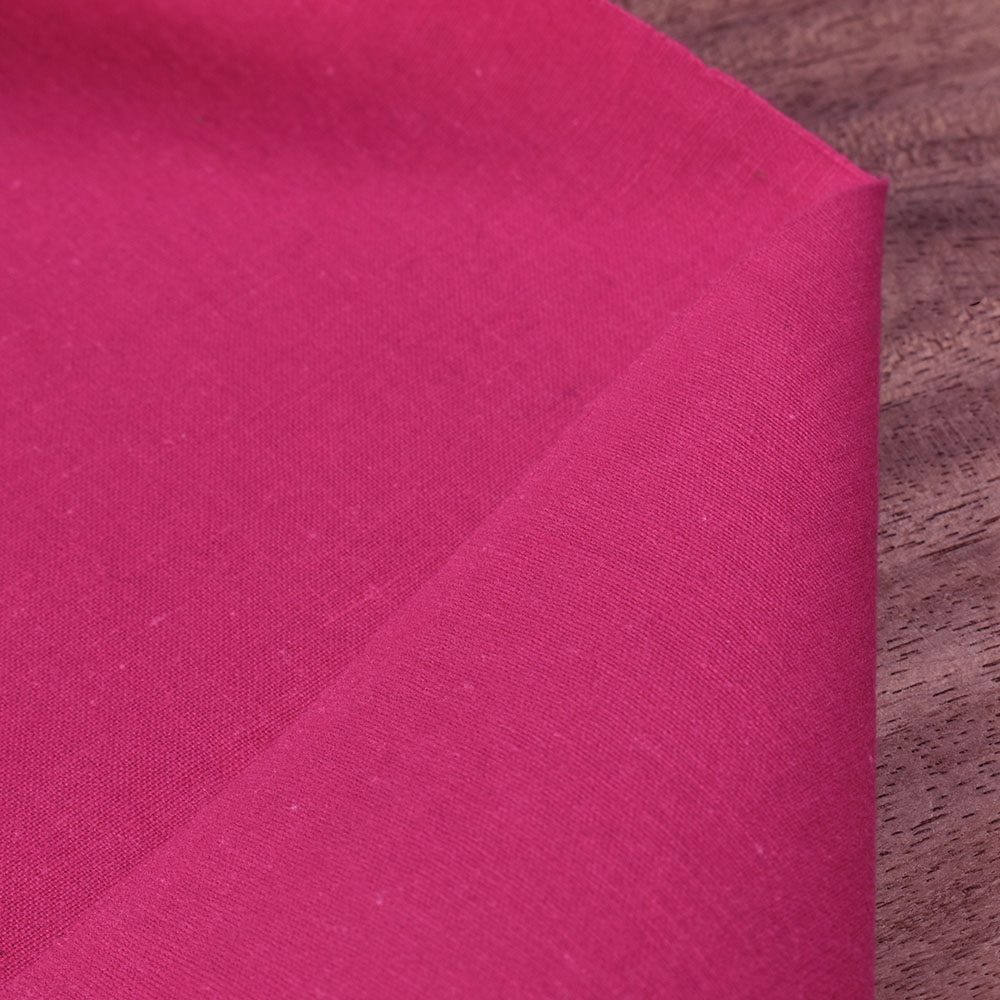 Plain Pink Khadi Cotton 105 GSM Handwoven Fabric