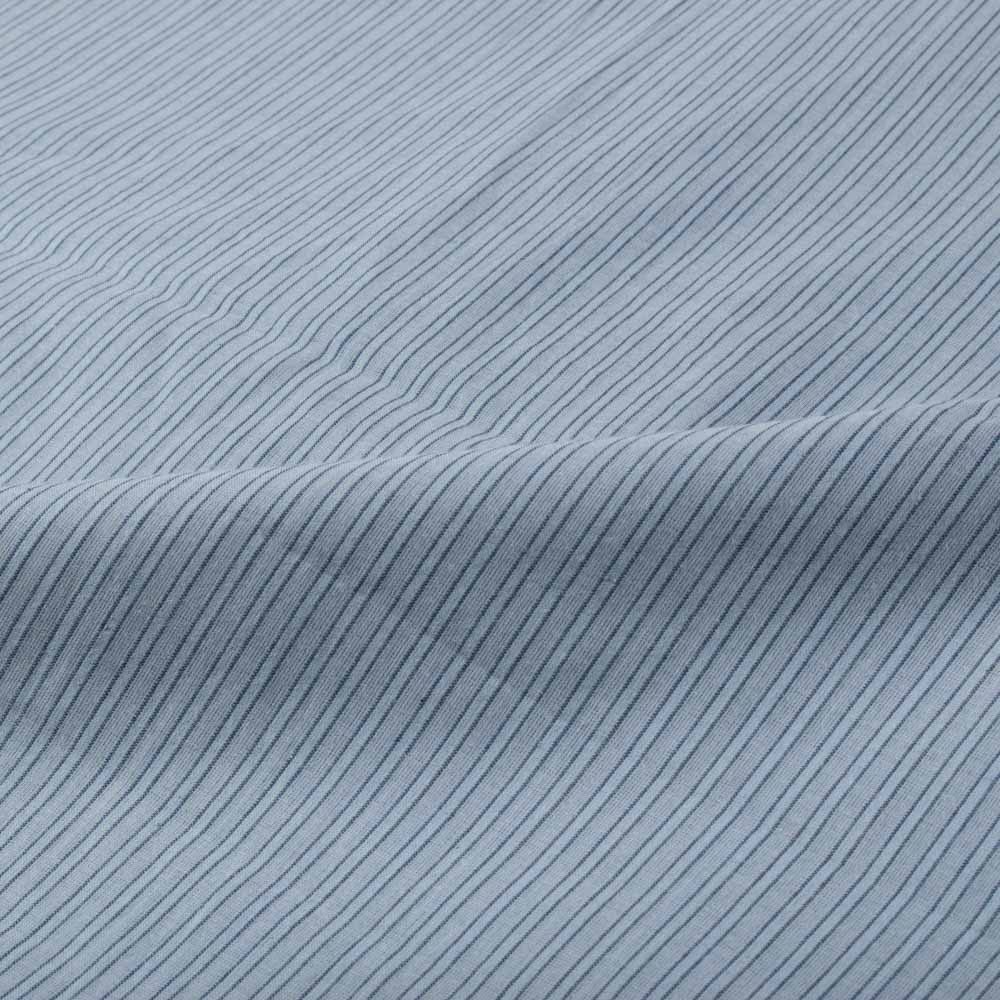 Stripe Grey and Blue Pure Cotton 65 GSM Handwoven Fabric