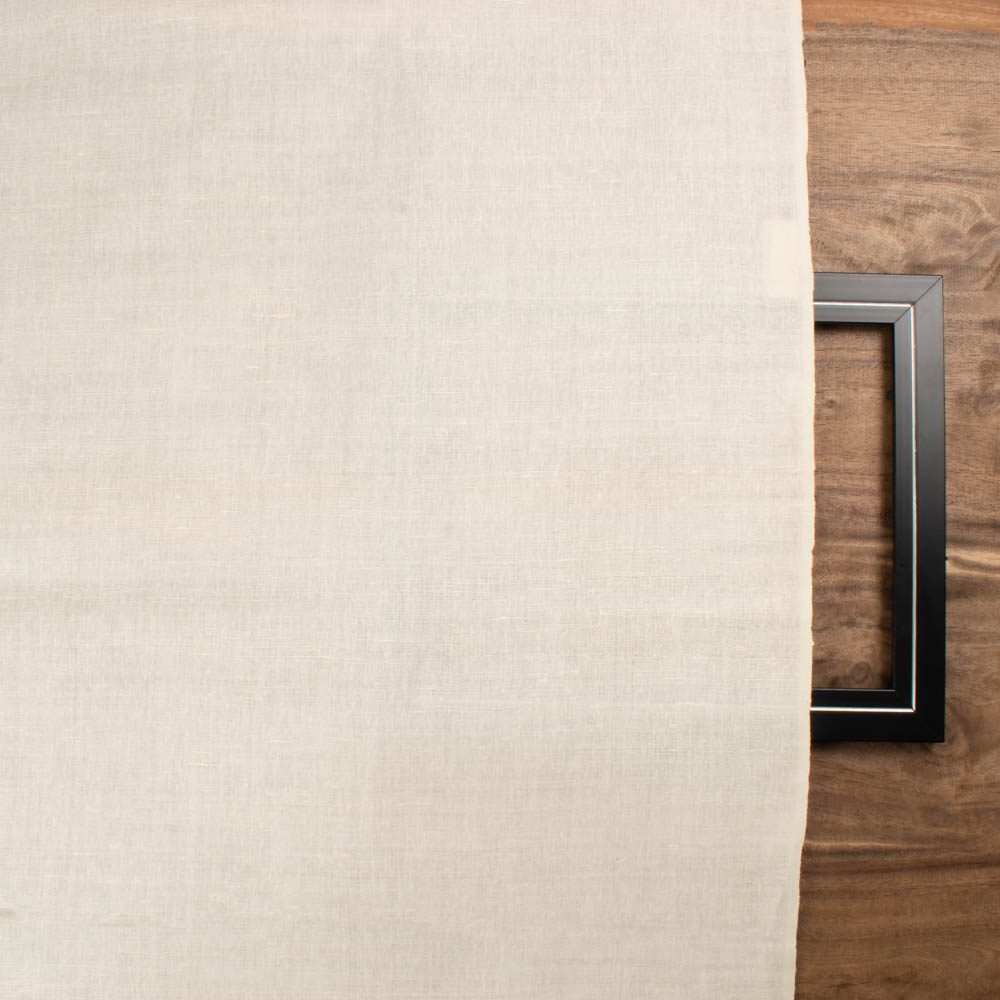Plain Natural Pure Matka Silk 119 GSM Handwoven Fabric