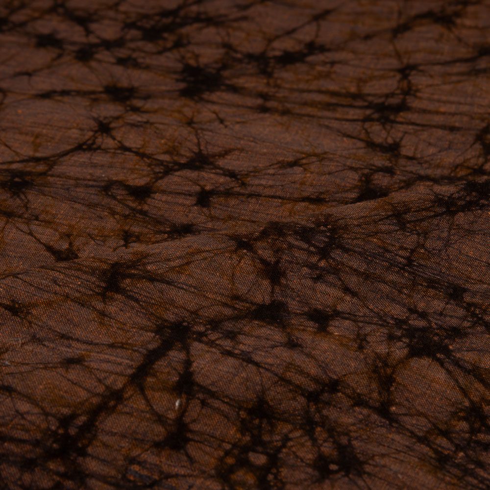 ABSTRACT BROWN BATIK COTTON 95 GSM FABRIC - HAND PRINTED