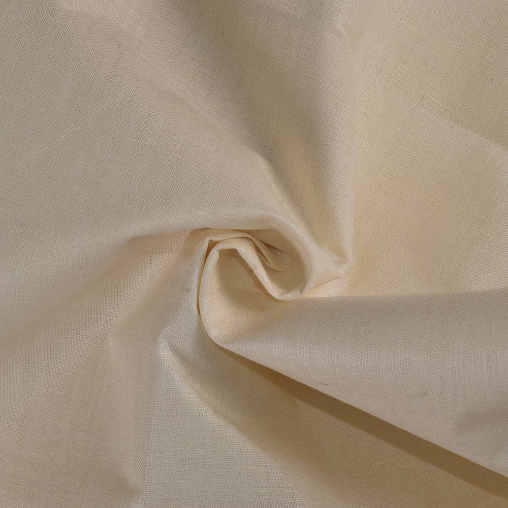 Plain Natural Pure Matka Silk 124 GSM Handwoven Fabric