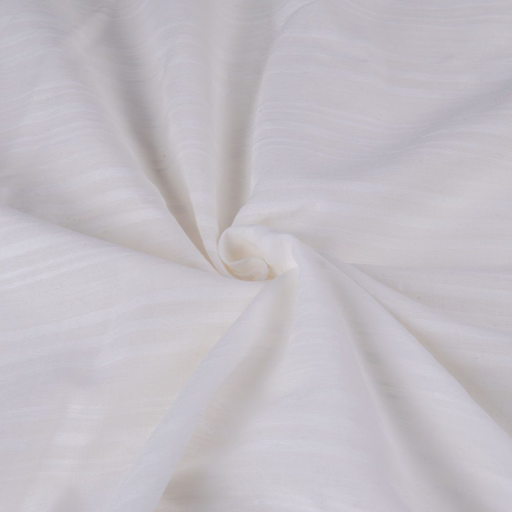 WHITE STRIPE COTTON 77 GSM FABRIC - BLEACHED WHITE & DYEABLE G