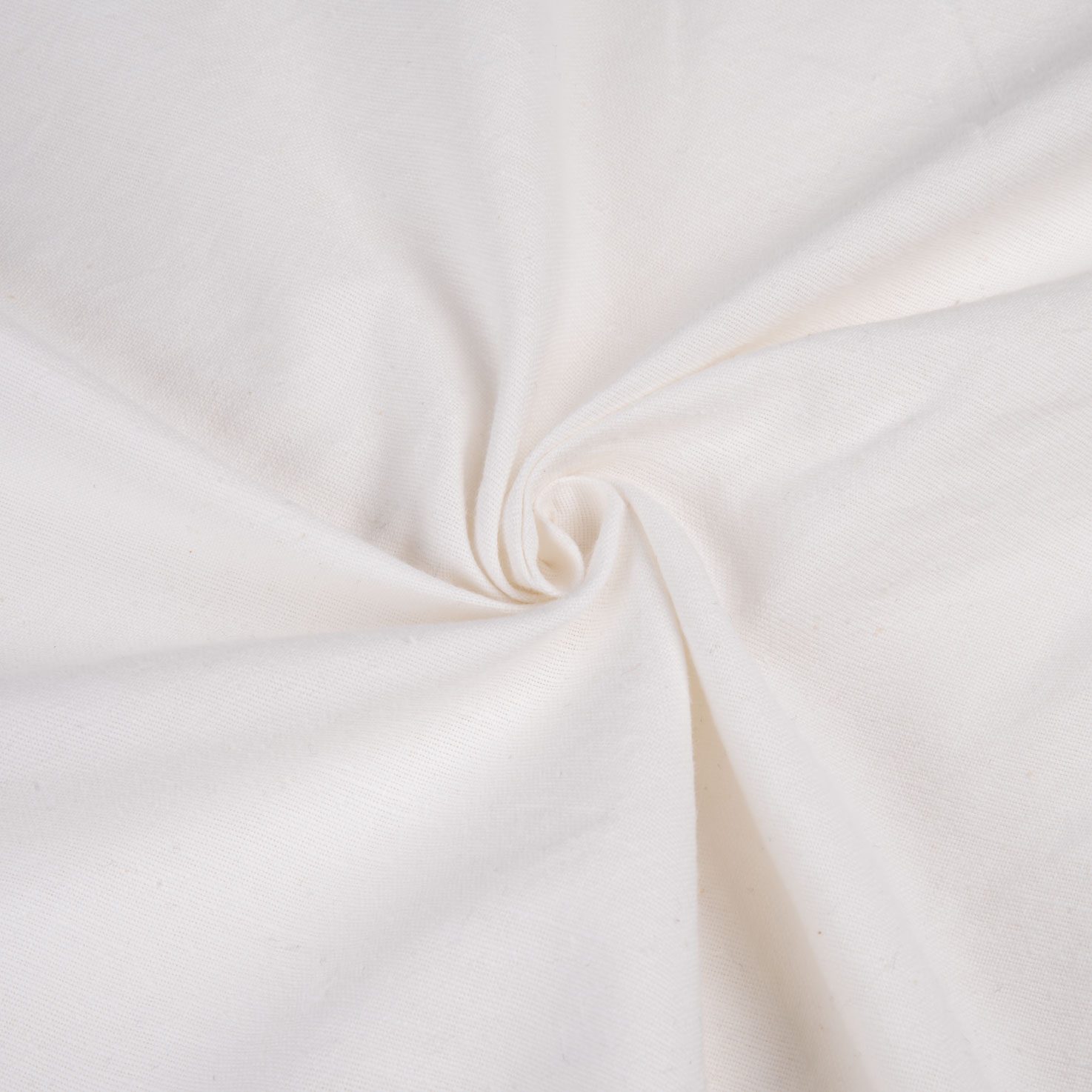 Plain White Natural Organic Khadi Cotton 167 GSM Mercerized Fabric
