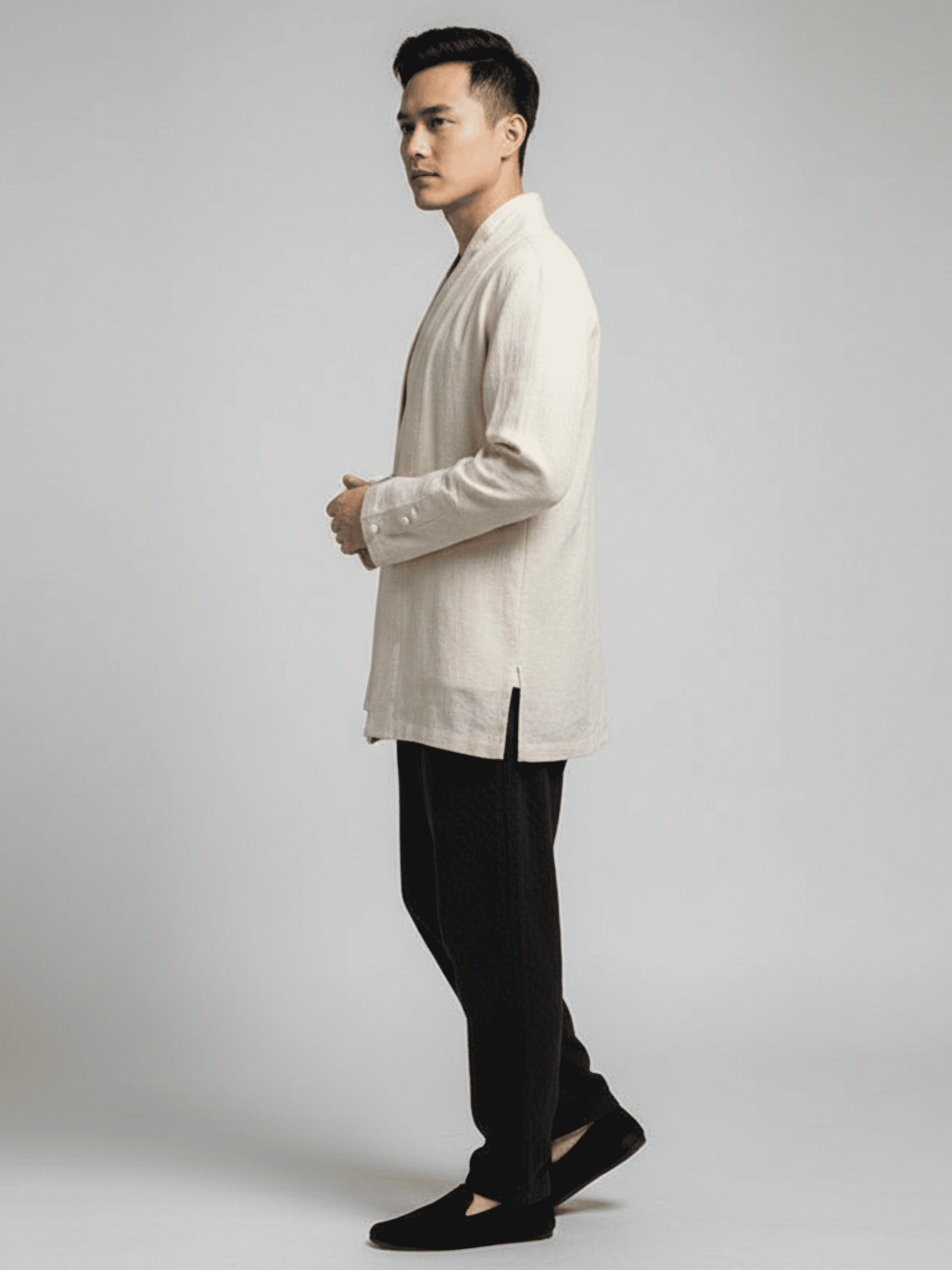 Double Layer Men's Angrakha Short Kurta