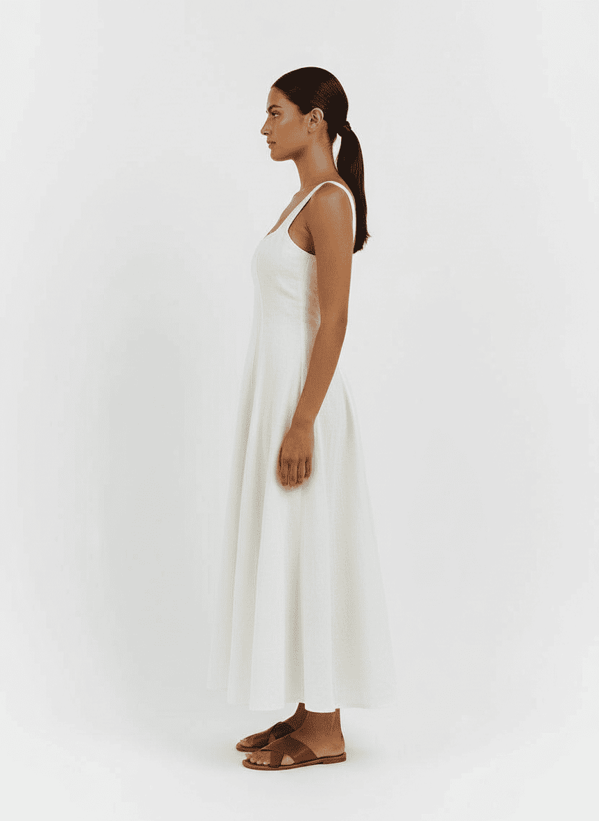 Sleeveless Ankle Length Paneled Dress