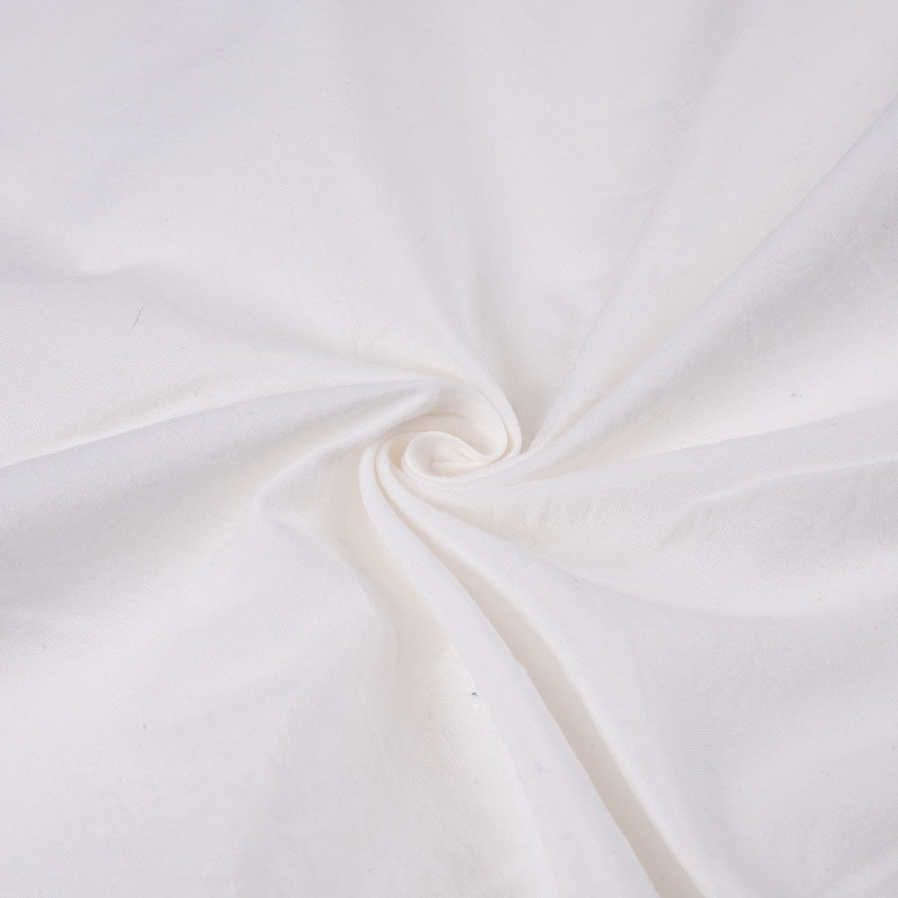 White Muslin Pure Cotton 98 GSM Handwoven Fabric - Bleached Dyeable