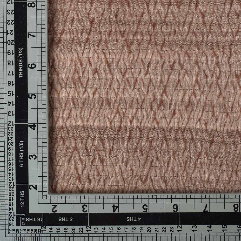 ABSTRACT TAUPE SHIBORI COTTON SILK HANDWOVEN 45 GSM FABRIC